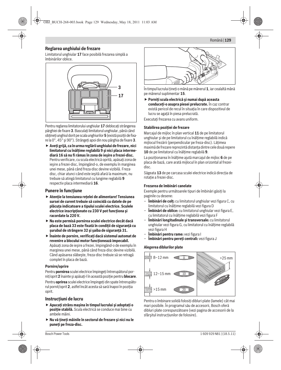 Bosch GFF 22 A Professional User Manual | Page 129 / 173
