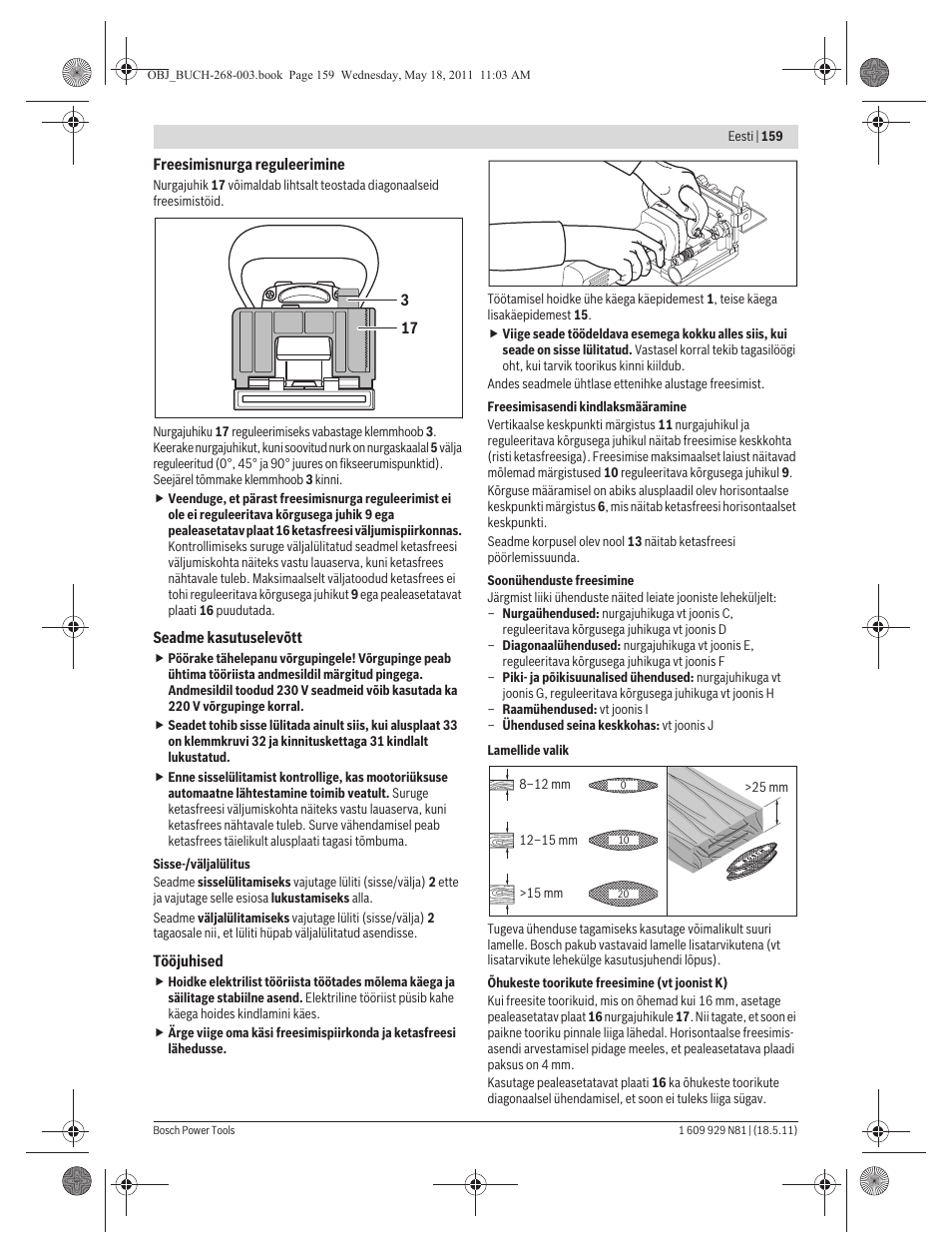 Bosch GFF 22 A Professional User Manual | Page 159 / 173