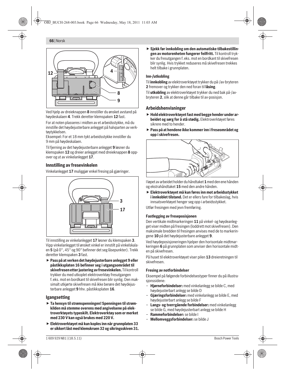 Bosch GFF 22 A Professional User Manual | Page 66 / 173