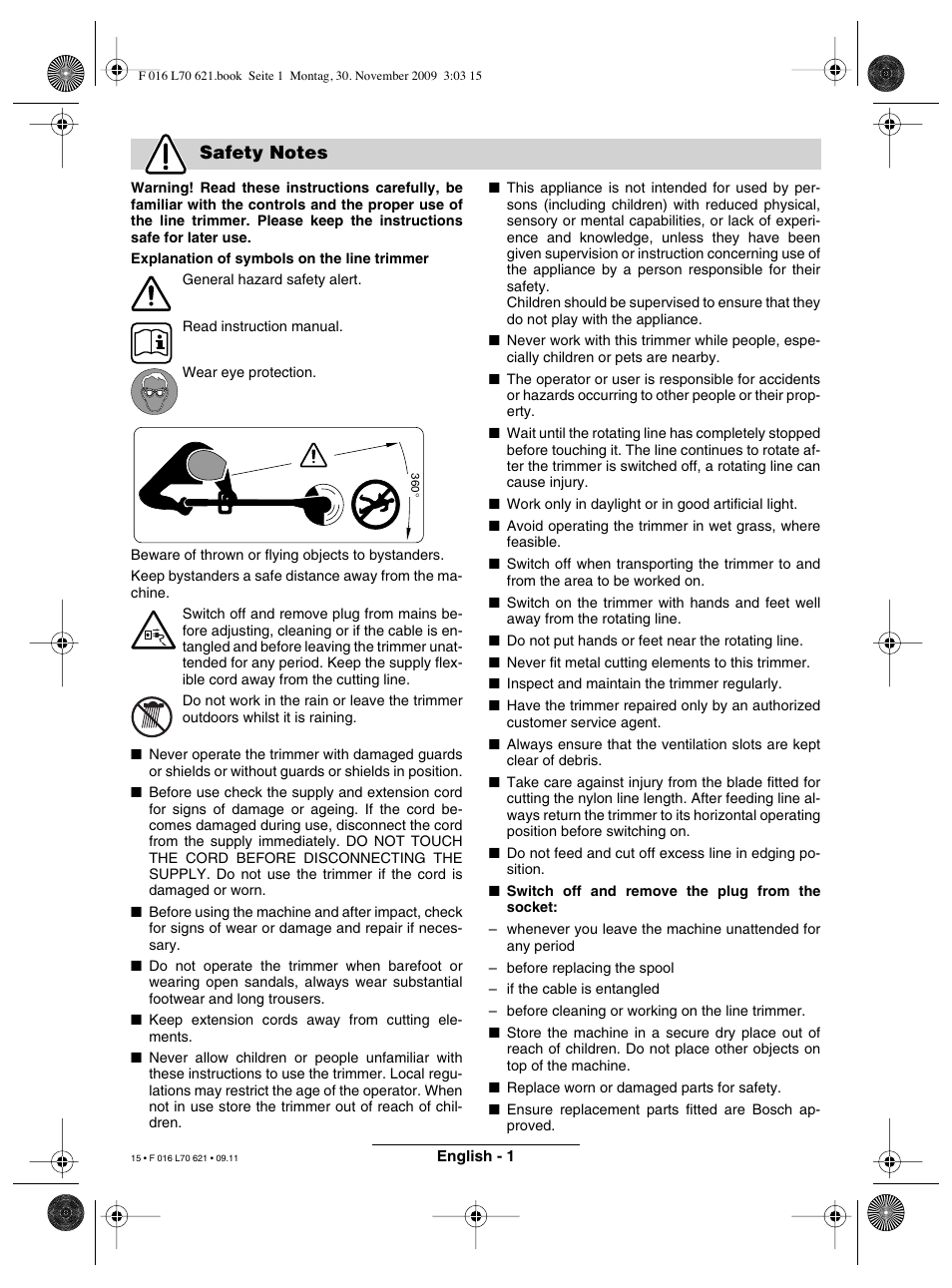 Bosch ART 23 Combitrim User Manual | Page 15 / 194