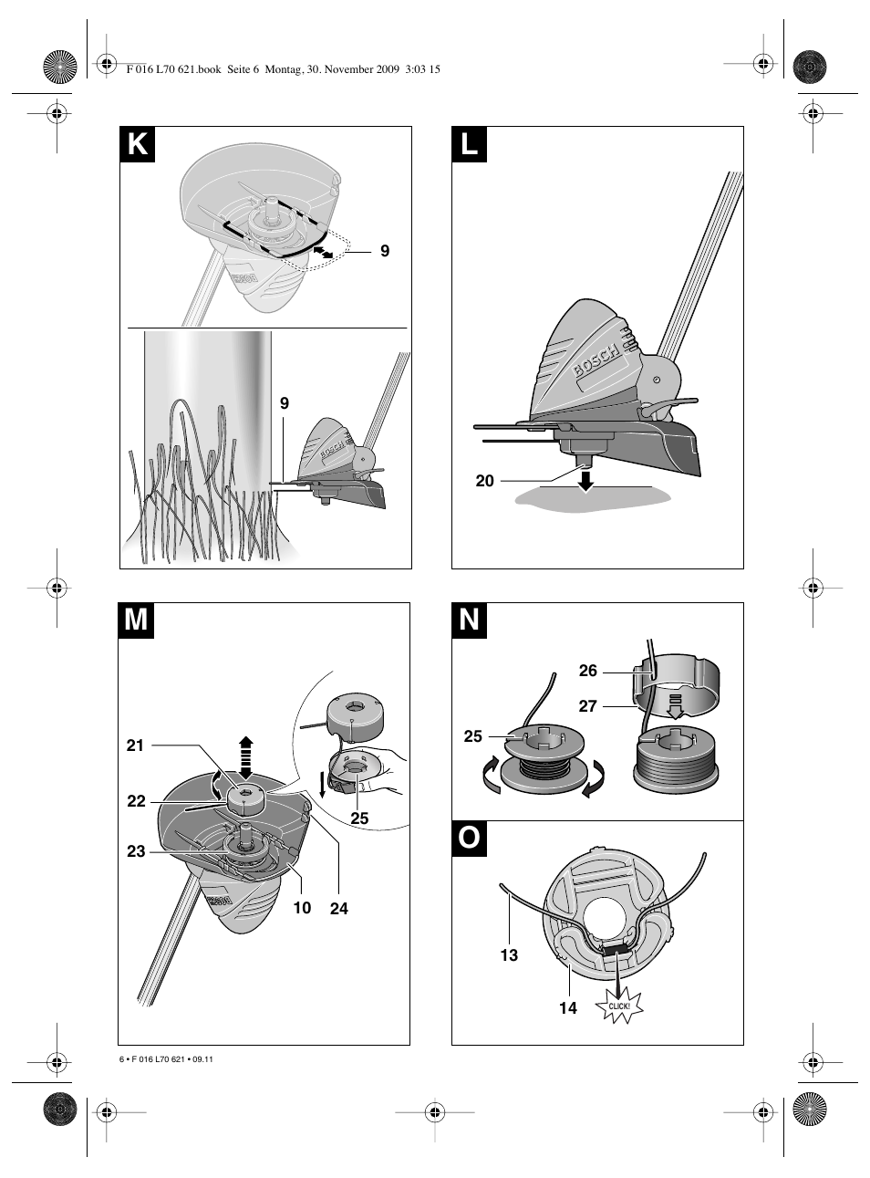 Kl m n | Bosch ART 23 Combitrim User Manual | Page 6 / 194