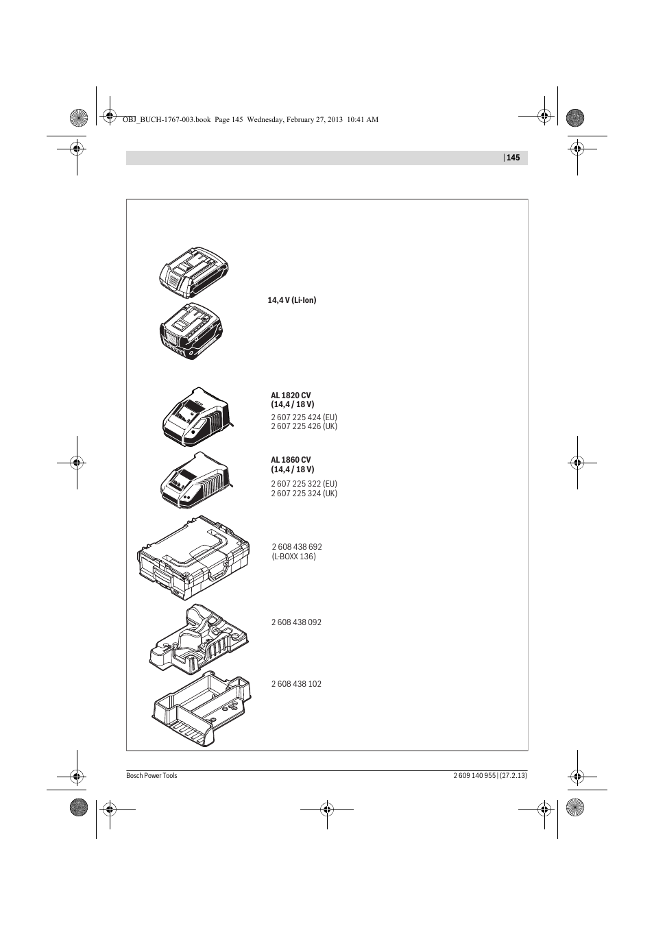 Bosch GSB 14,4-2-LI Professional User Manual | Page 145 / 145