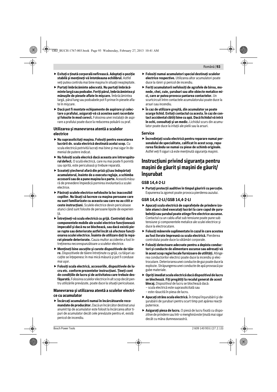 Bosch GSB 14,4-2-LI Professional User Manual | Page 93 / 145