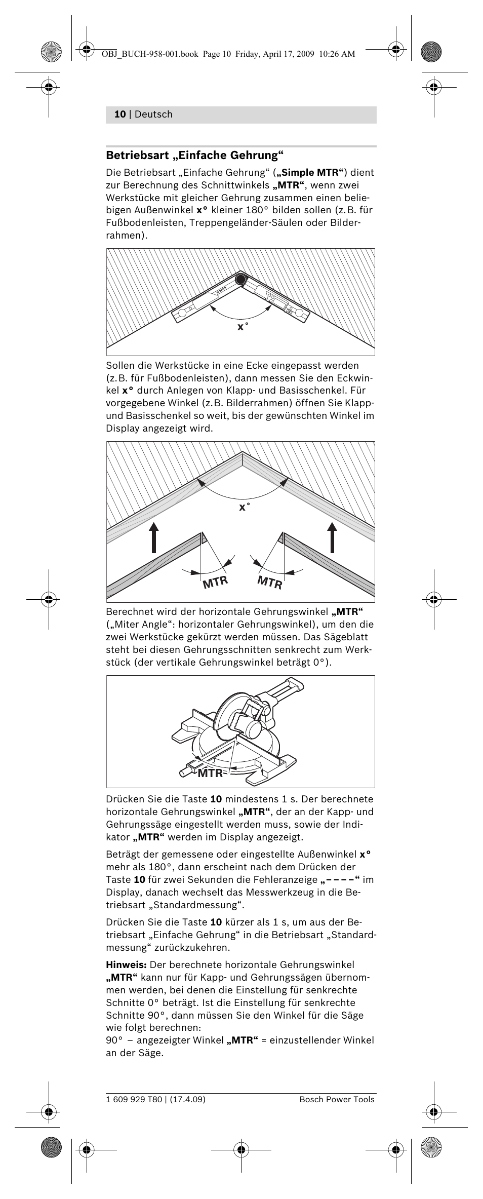 Bosch GAM 220 MF Professional User Manual | Page 10 / 246
