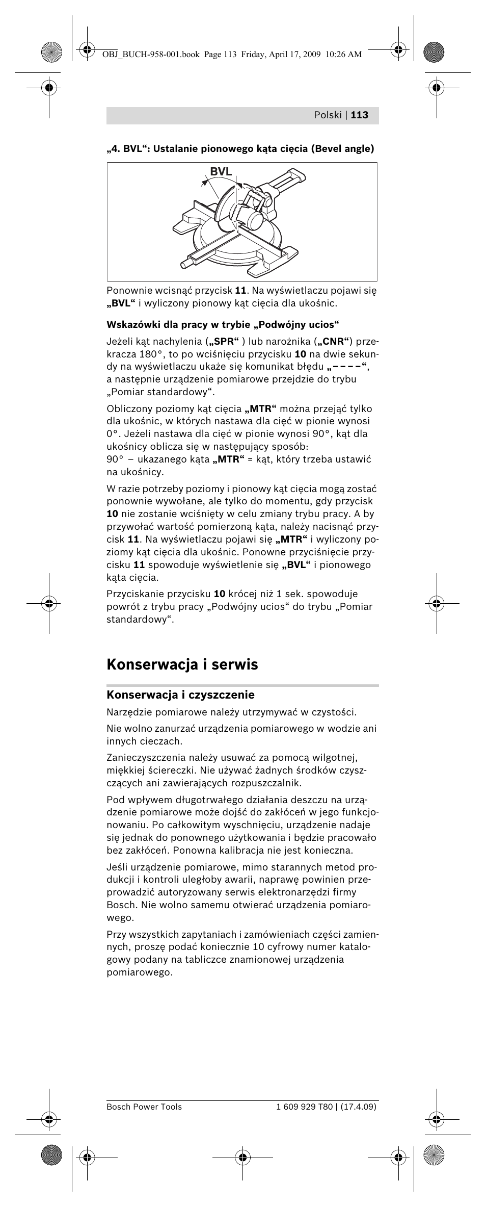 Konserwacja i serwis | Bosch GAM 220 MF Professional User Manual | Page 113 / 246