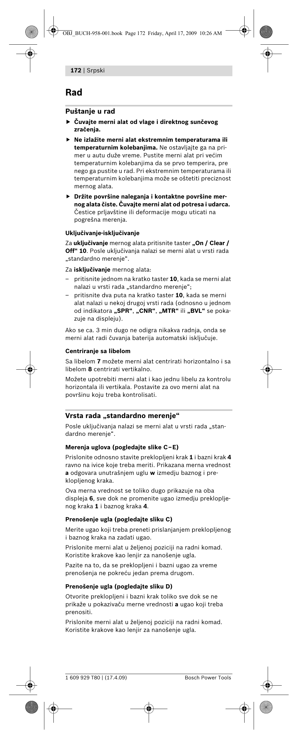 Bosch GAM 220 MF Professional User Manual | Page 172 / 246