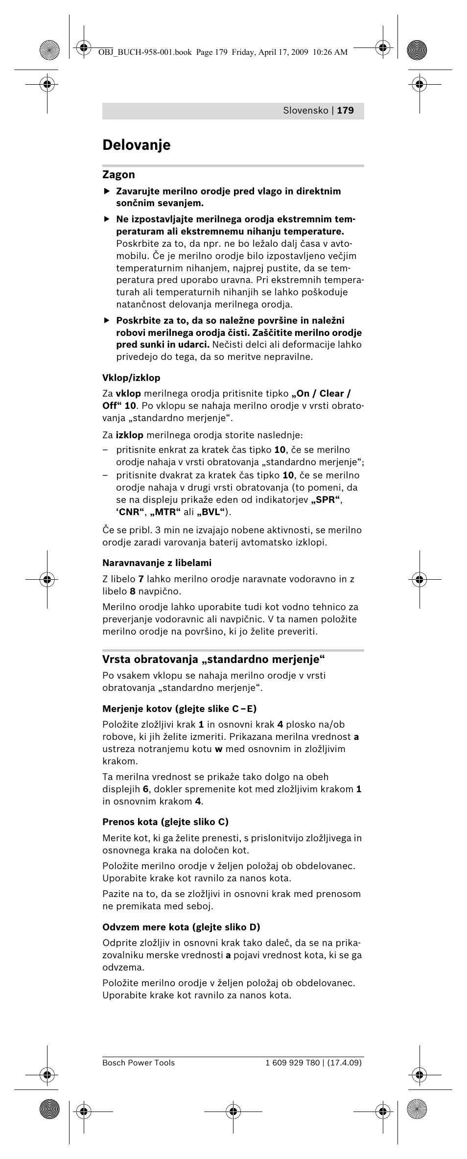 Delovanje | Bosch GAM 220 MF Professional User Manual | Page 179 / 246