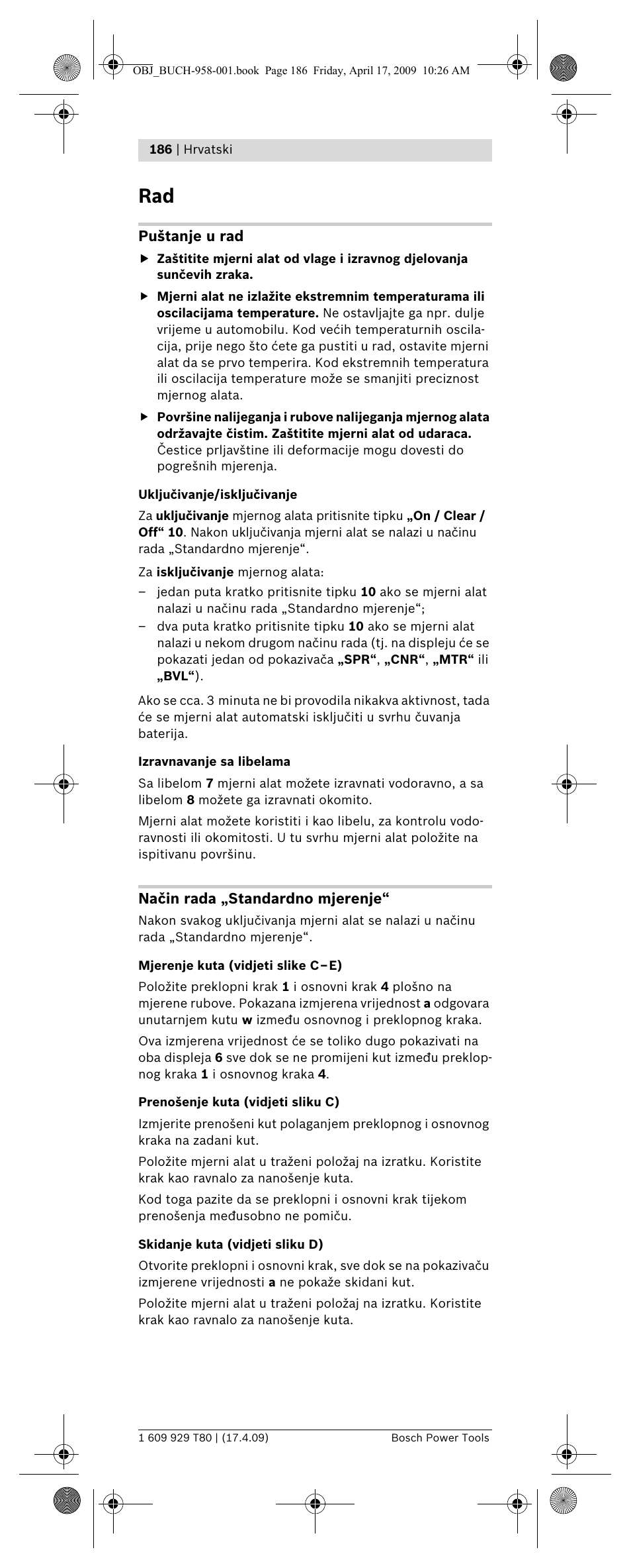 Bosch GAM 220 MF Professional User Manual | Page 186 / 246