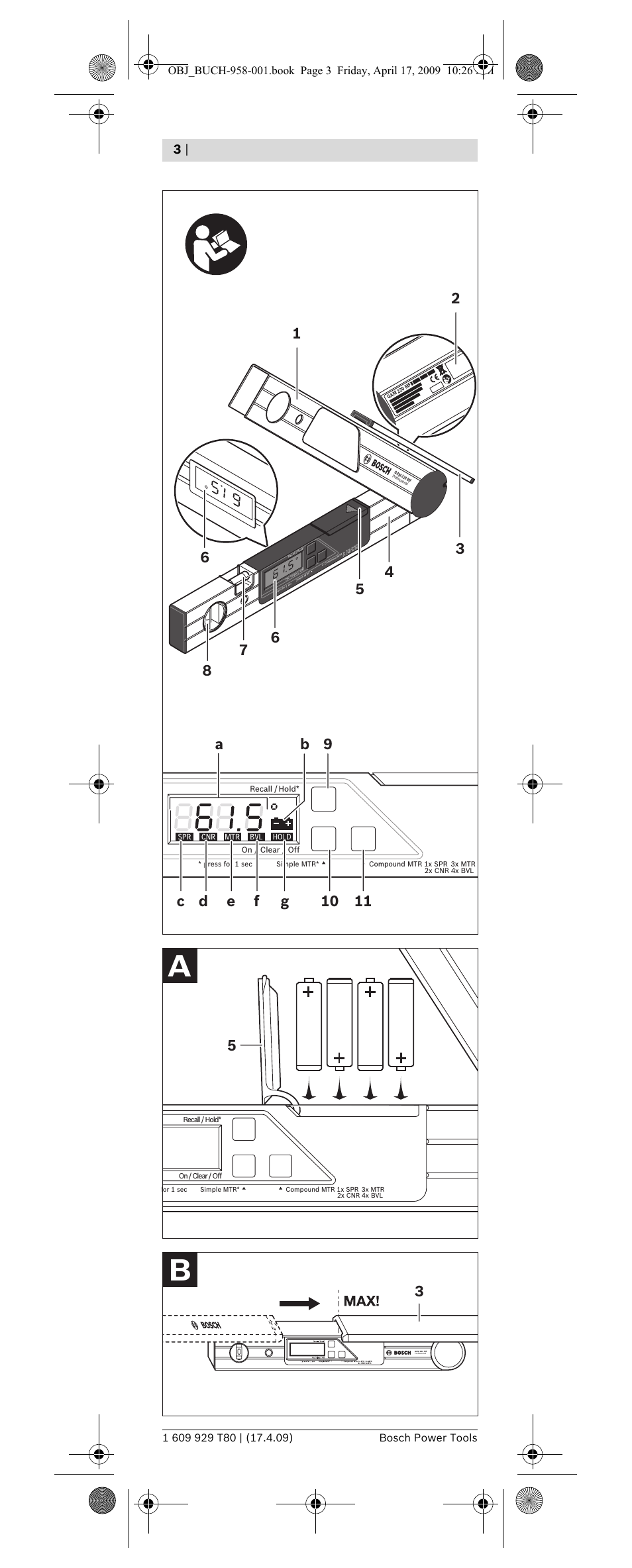Bosch GAM 220 MF Professional User Manual | Page 3 / 246