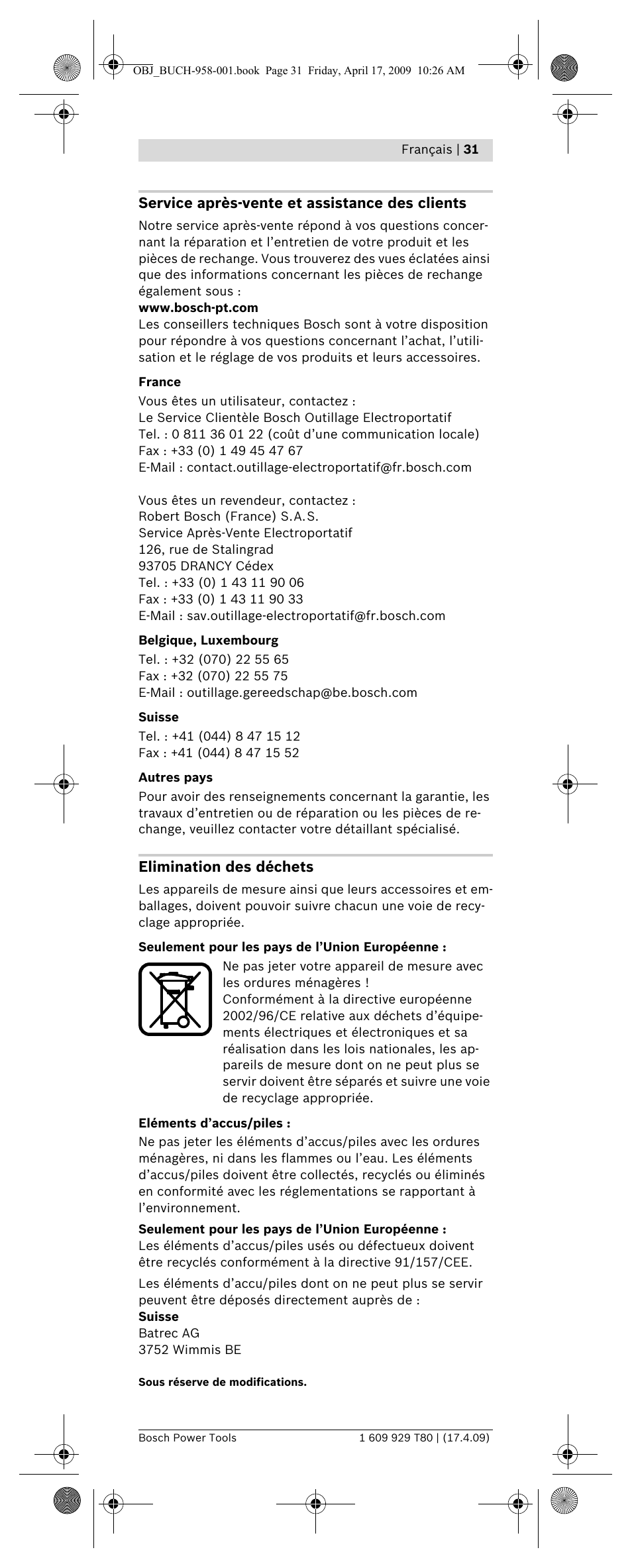 Bosch GAM 220 MF Professional User Manual | Page 31 / 246