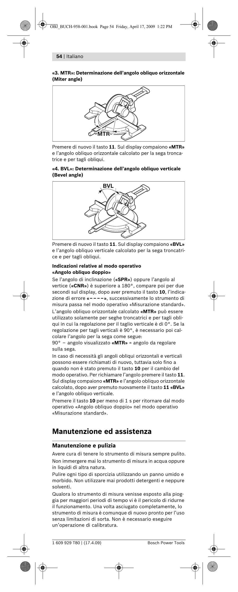 Manutenzione ed assistenza | Bosch GAM 220 MF Professional User Manual | Page 54 / 246