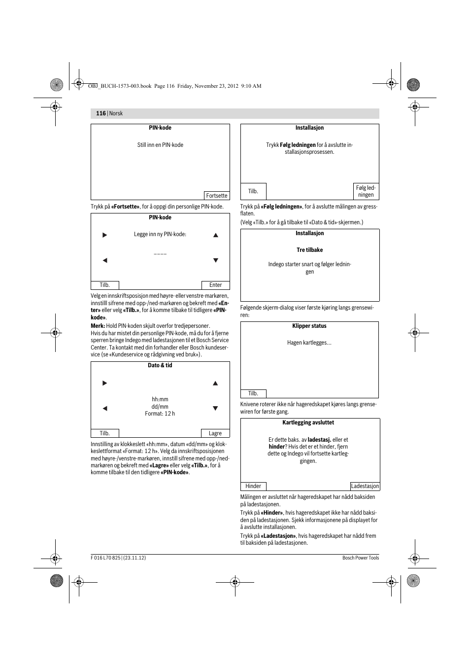 Bosch Indego User Manual | Page 116 / 309