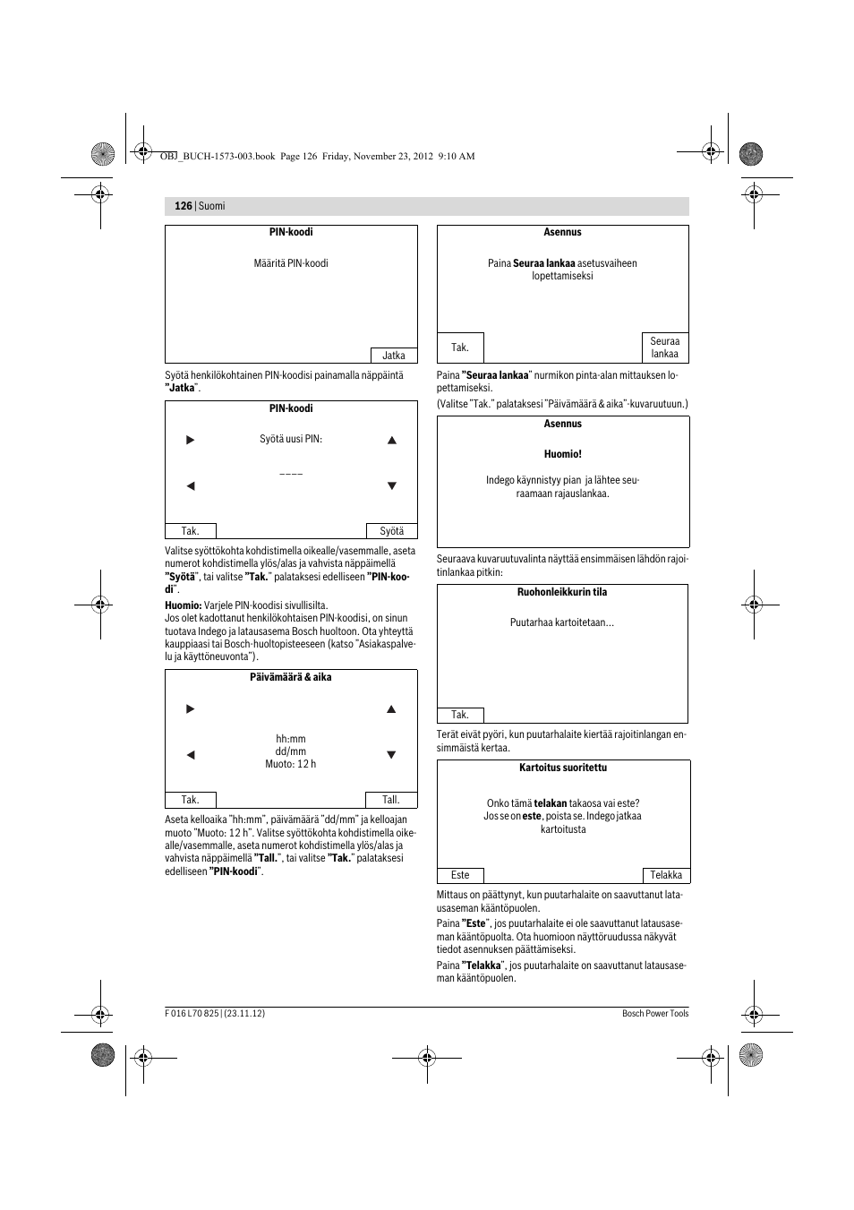 Bosch Indego User Manual | Page 126 / 309