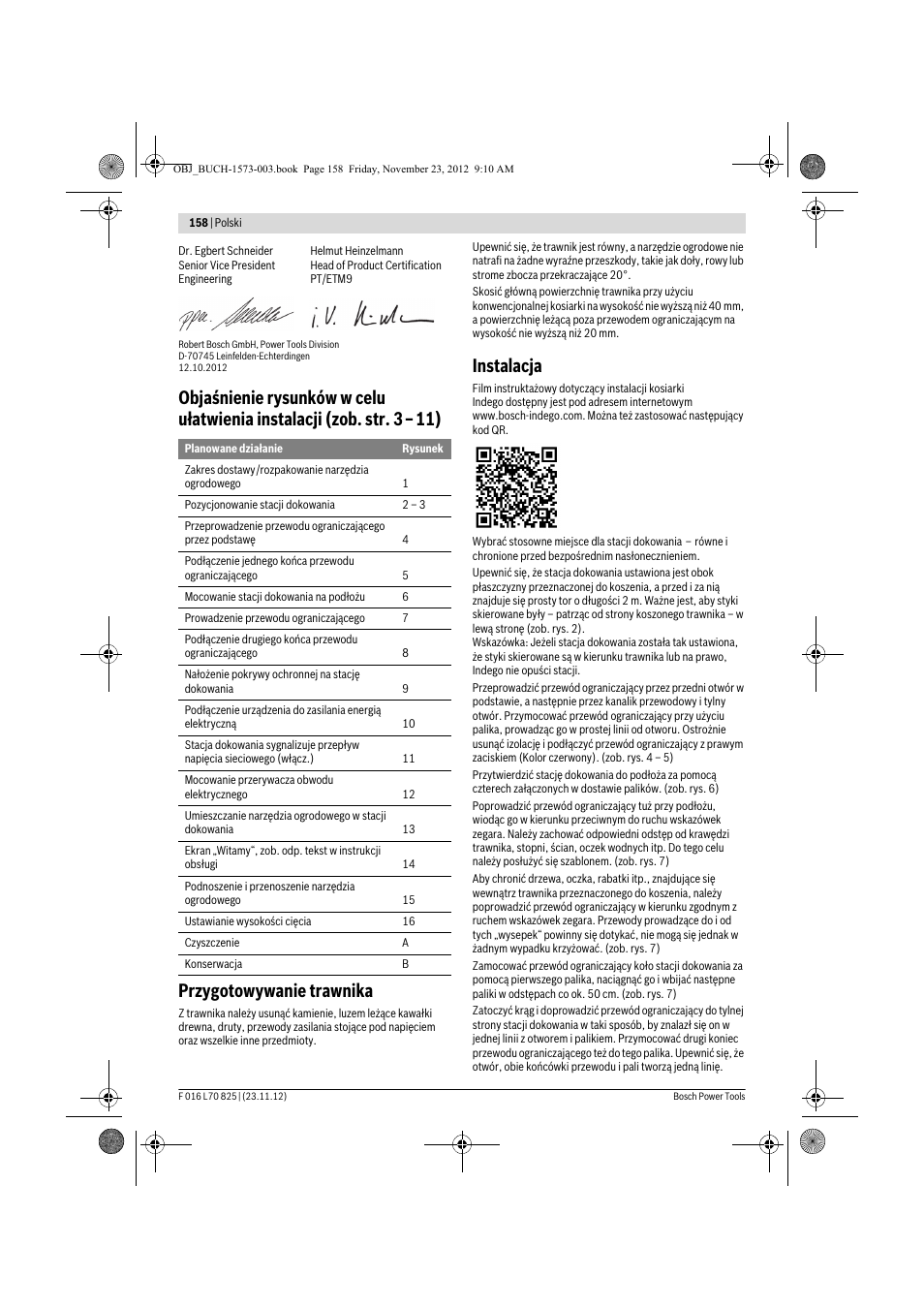 Instalacja | Bosch Indego User Manual | Page 158 / 309