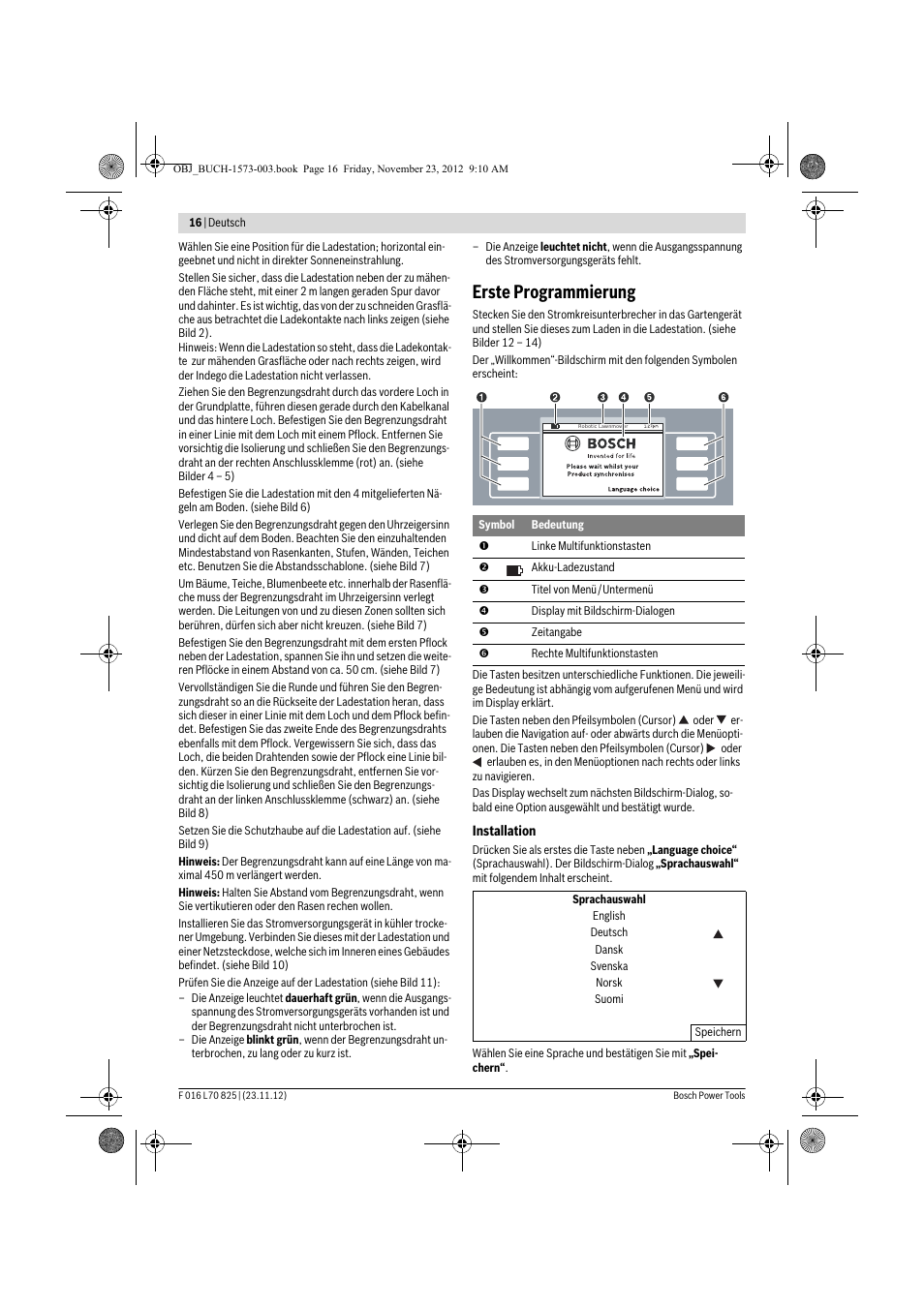 Erste programmierung | Bosch Indego User Manual | Page 16 / 309