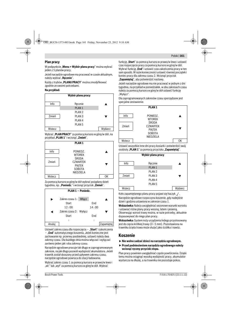 Koszenie | Bosch Indego User Manual | Page 161 / 309