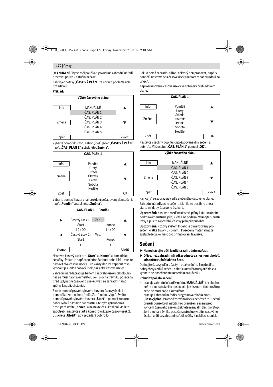 Sečení | Bosch Indego User Manual | Page 172 / 309