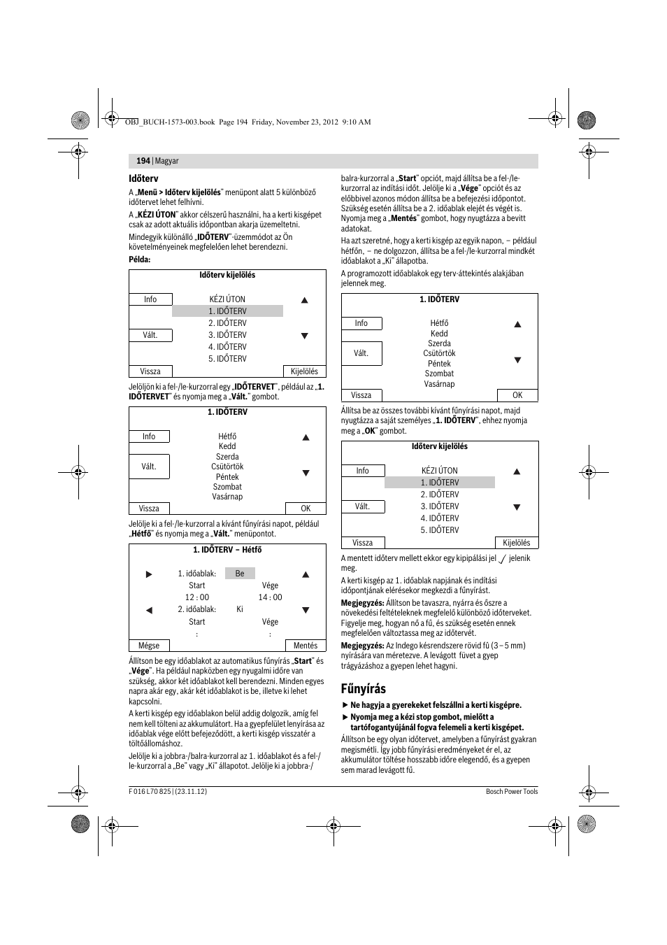 Fűnyírás | Bosch Indego User Manual | Page 194 / 309