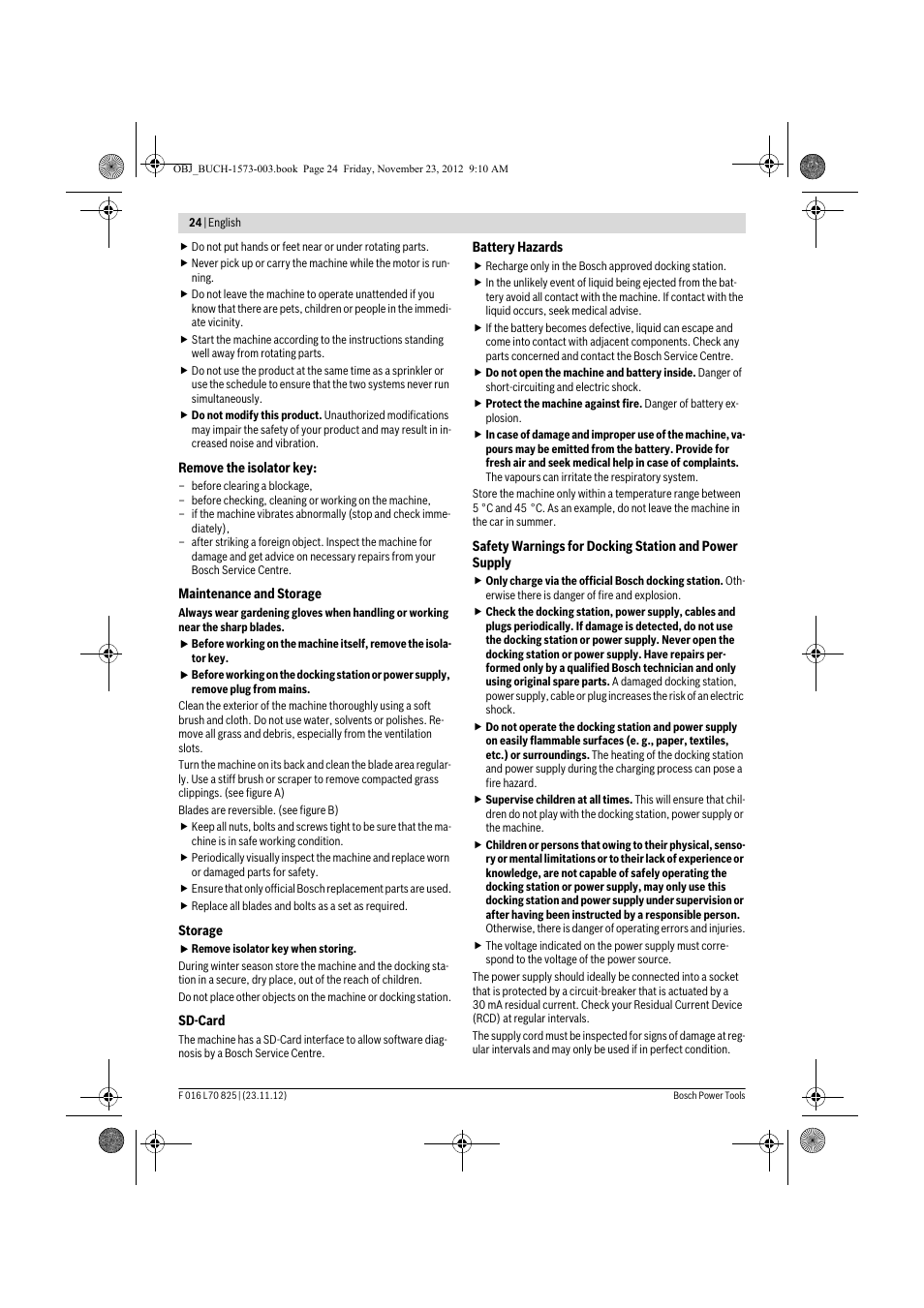 Bosch Indego User Manual | Page 24 / 309