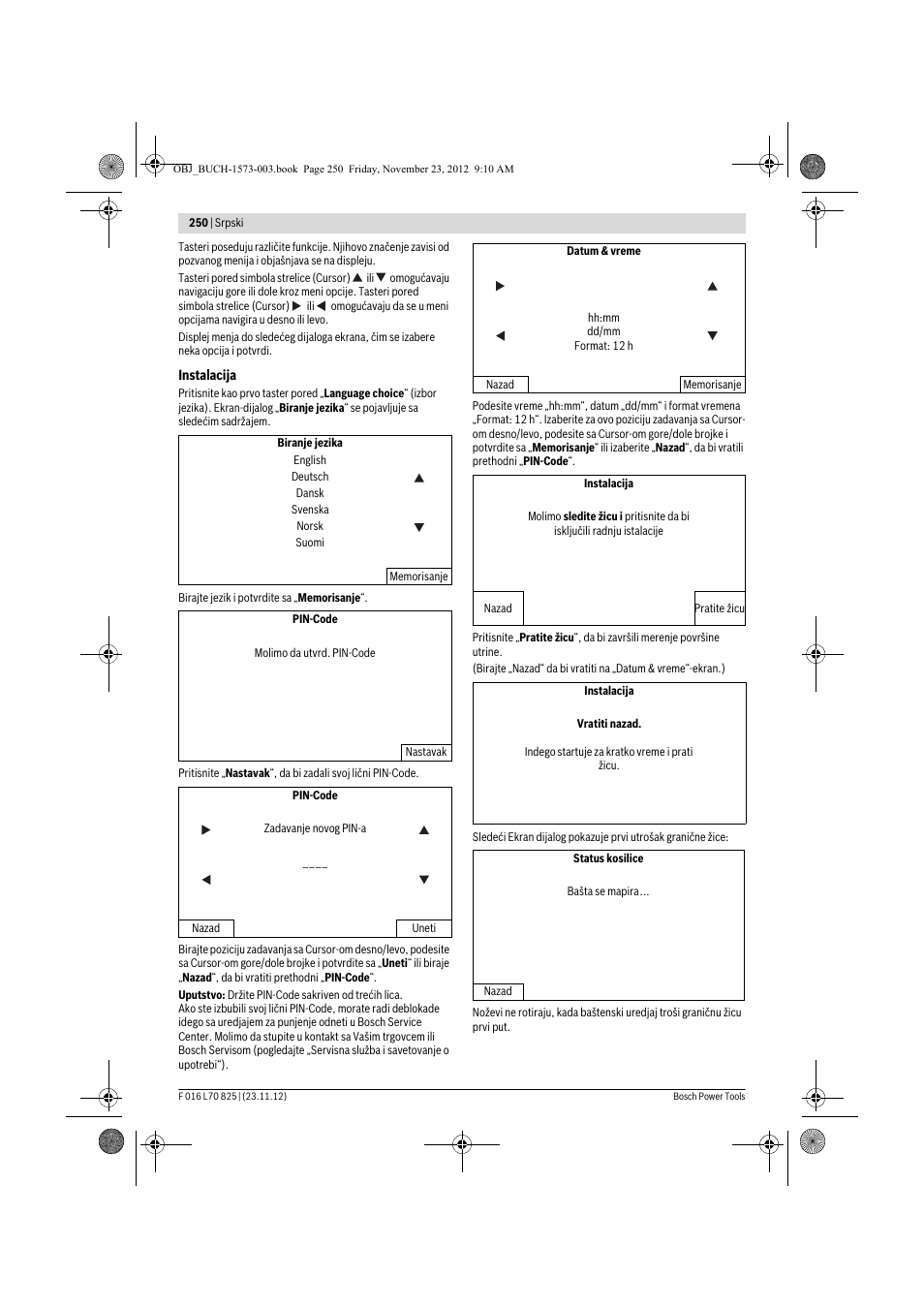 Bosch Indego User Manual | Page 250 / 309