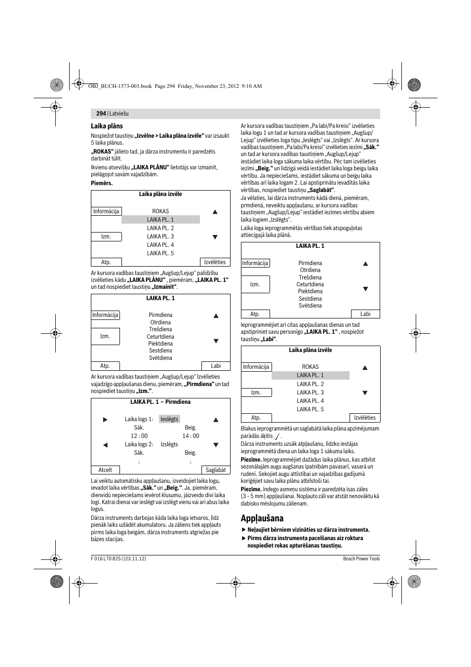 Appļaušana | Bosch Indego User Manual | Page 294 / 309