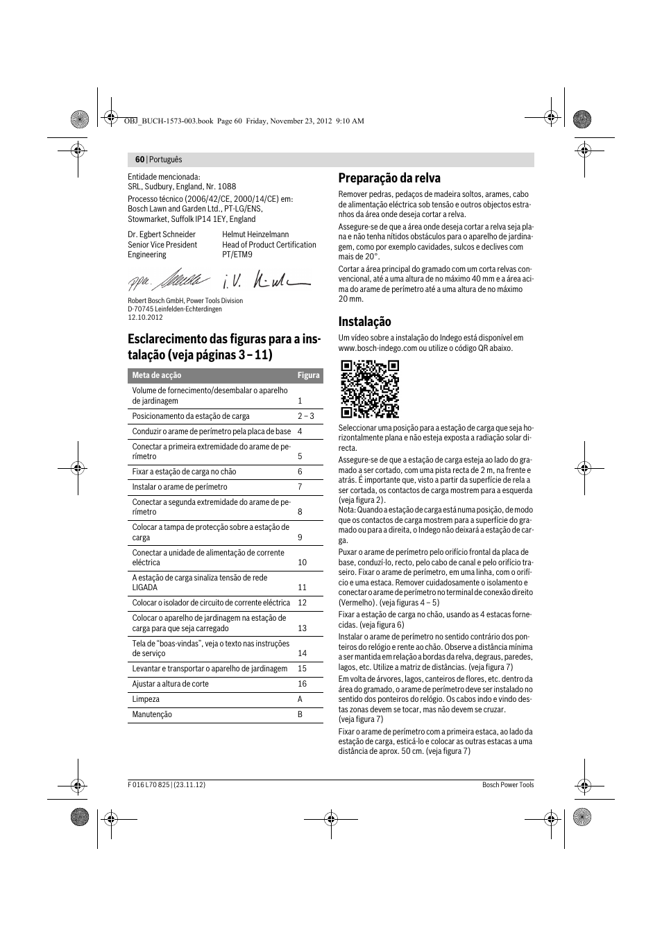 Instalação | Bosch Indego User Manual | Page 60 / 309