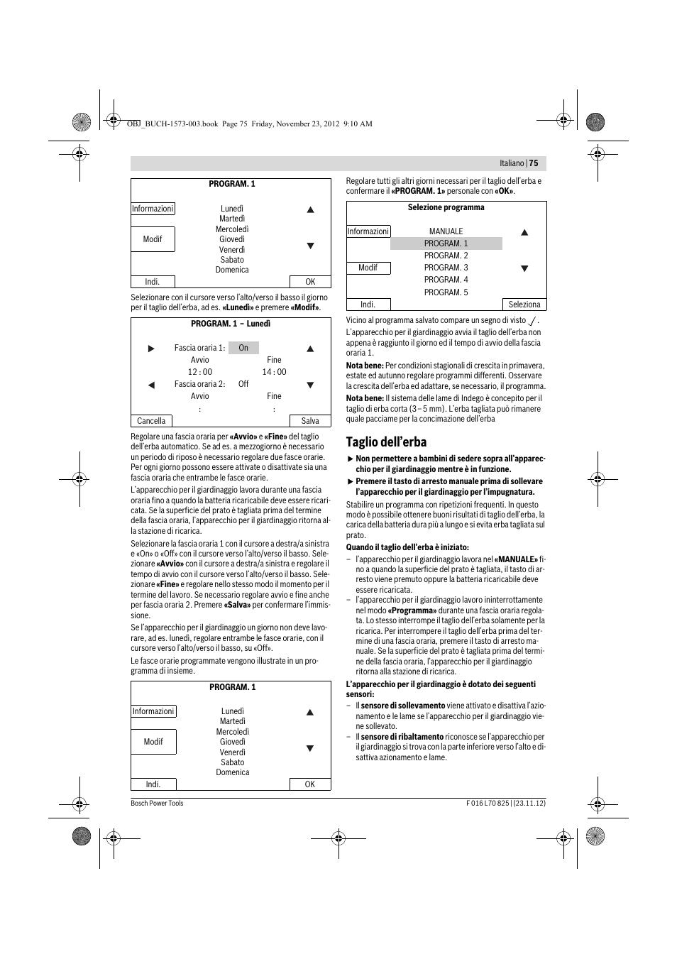 Taglio dell’erba | Bosch Indego User Manual | Page 75 / 309