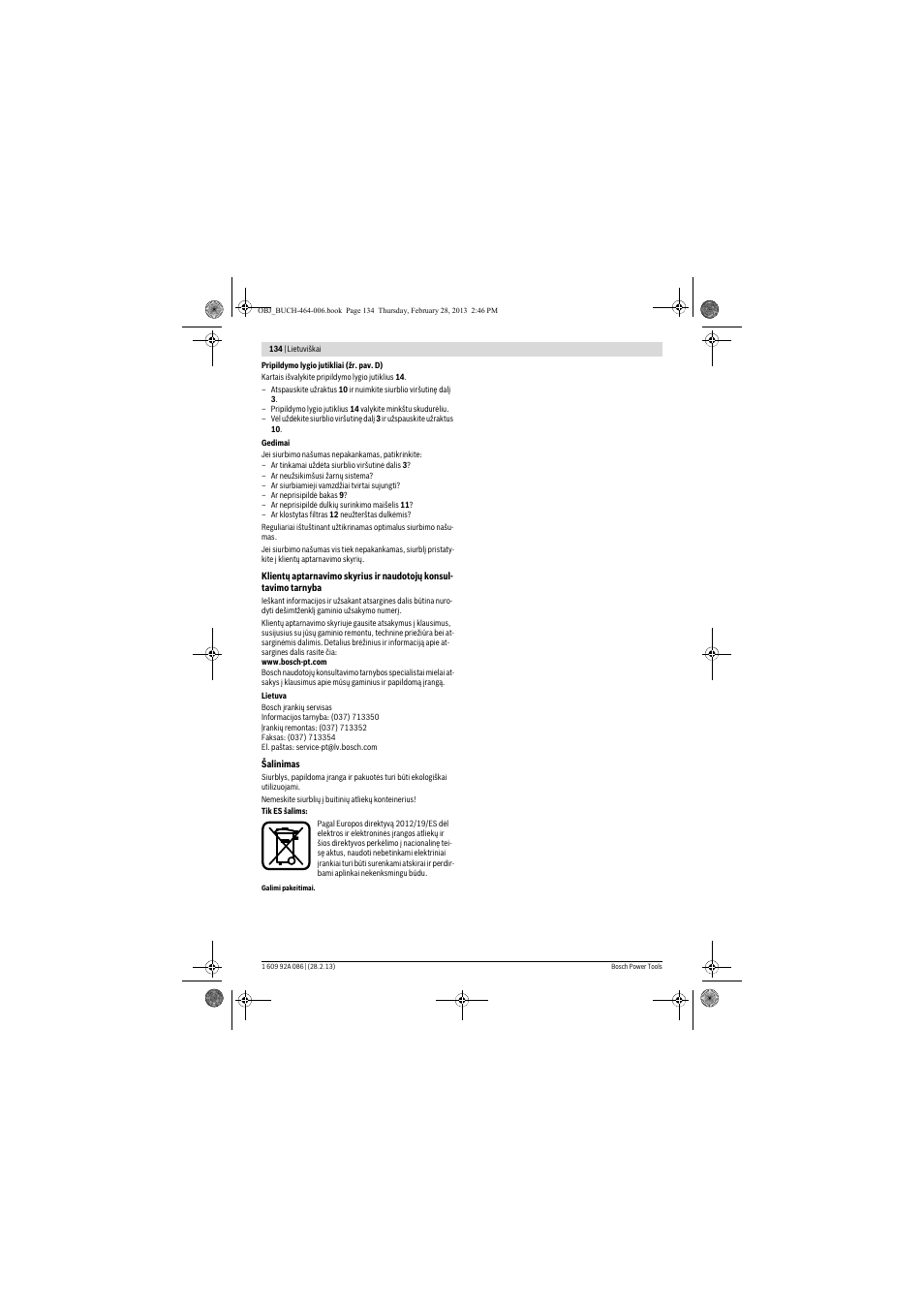 Bosch GAS 25 L SFC Professional User Manual | Page 134 / 146