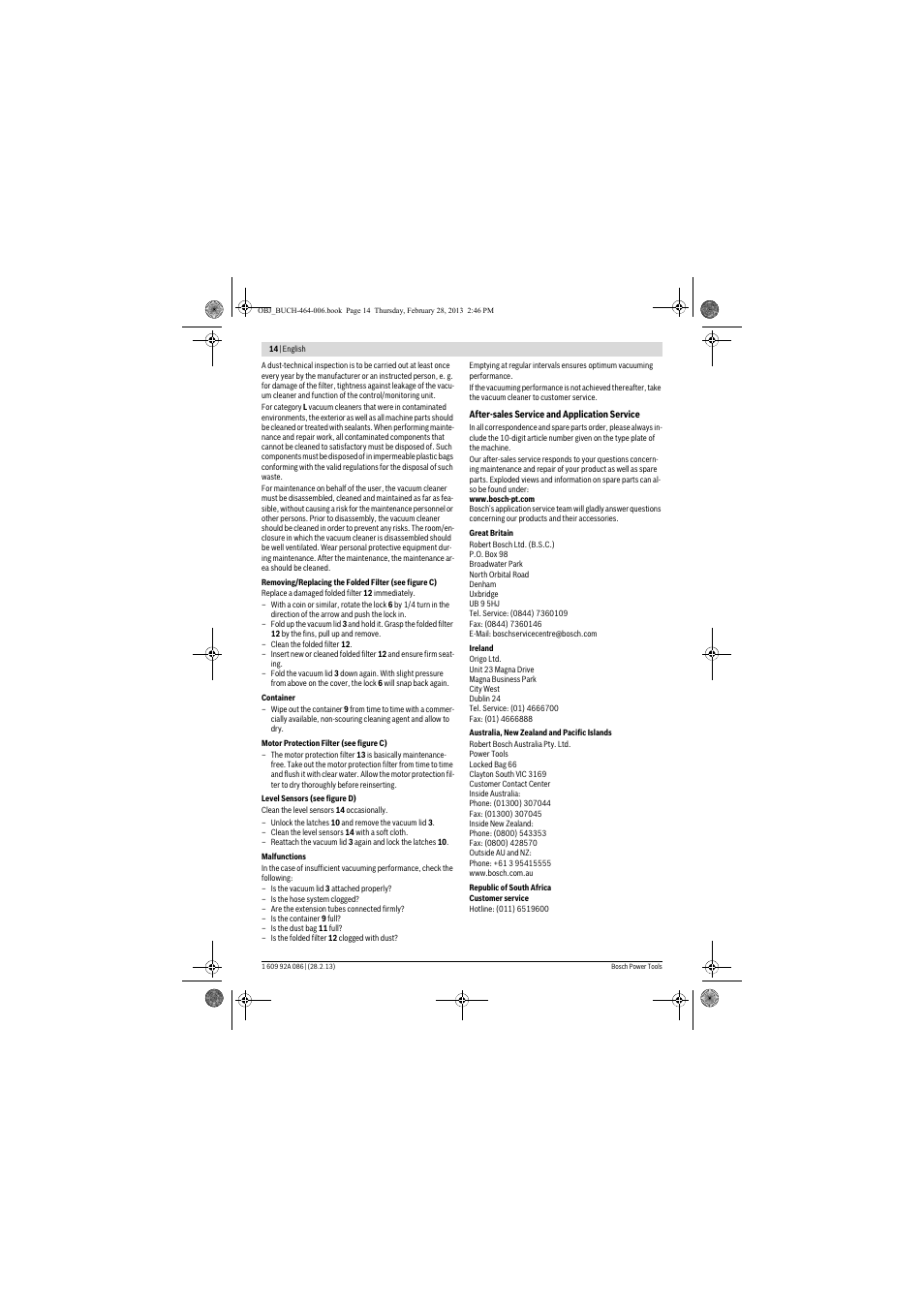 Bosch GAS 25 L SFC Professional User Manual | Page 14 / 146