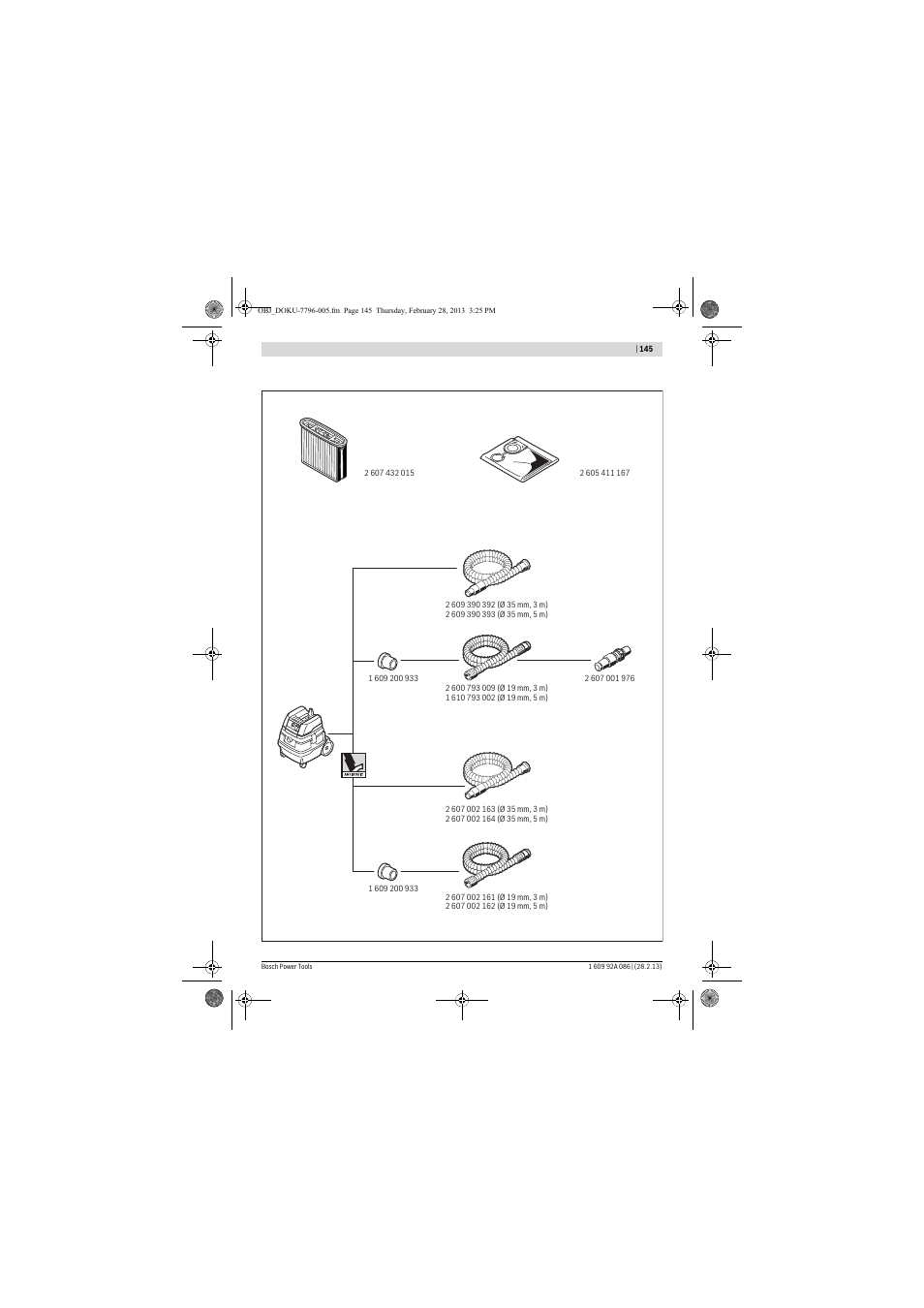 Bosch GAS 25 L SFC Professional User Manual | Page 145 / 146