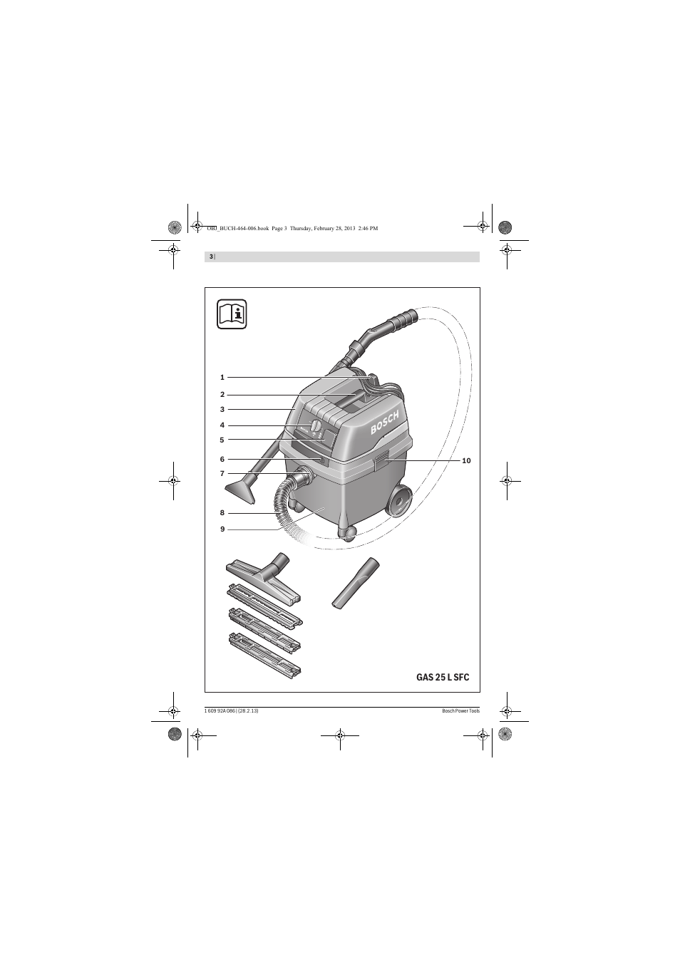 Gas 25 l sfc | Bosch GAS 25 L SFC Professional User Manual | Page 3 / 146