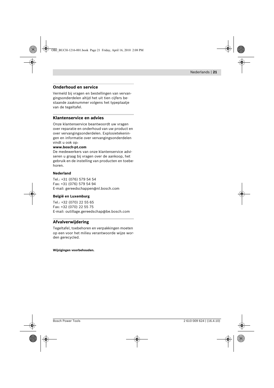 Bosch GTD 1 Professional User Manual | Page 21 / 65