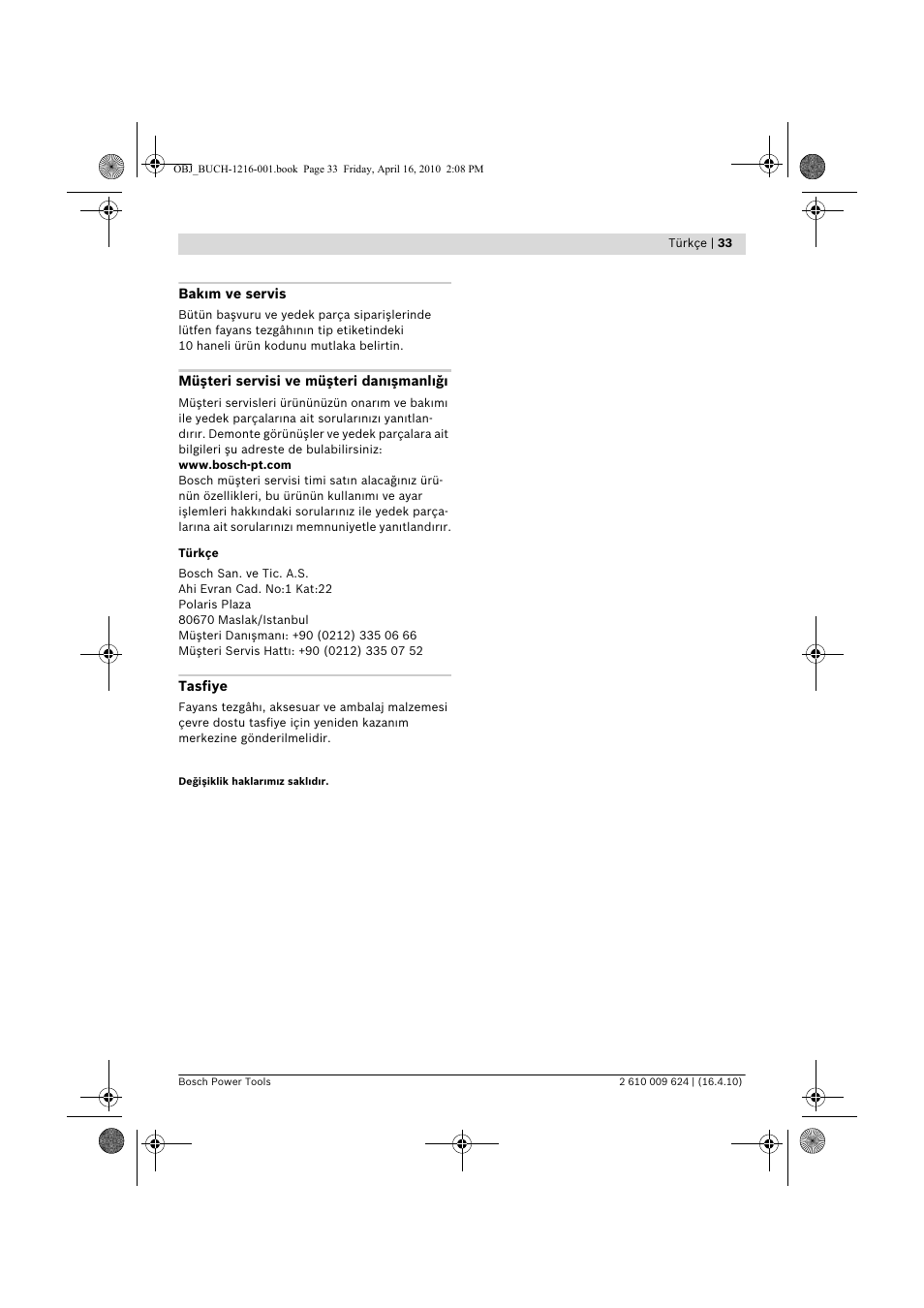 Bosch GTD 1 Professional User Manual | Page 33 / 65