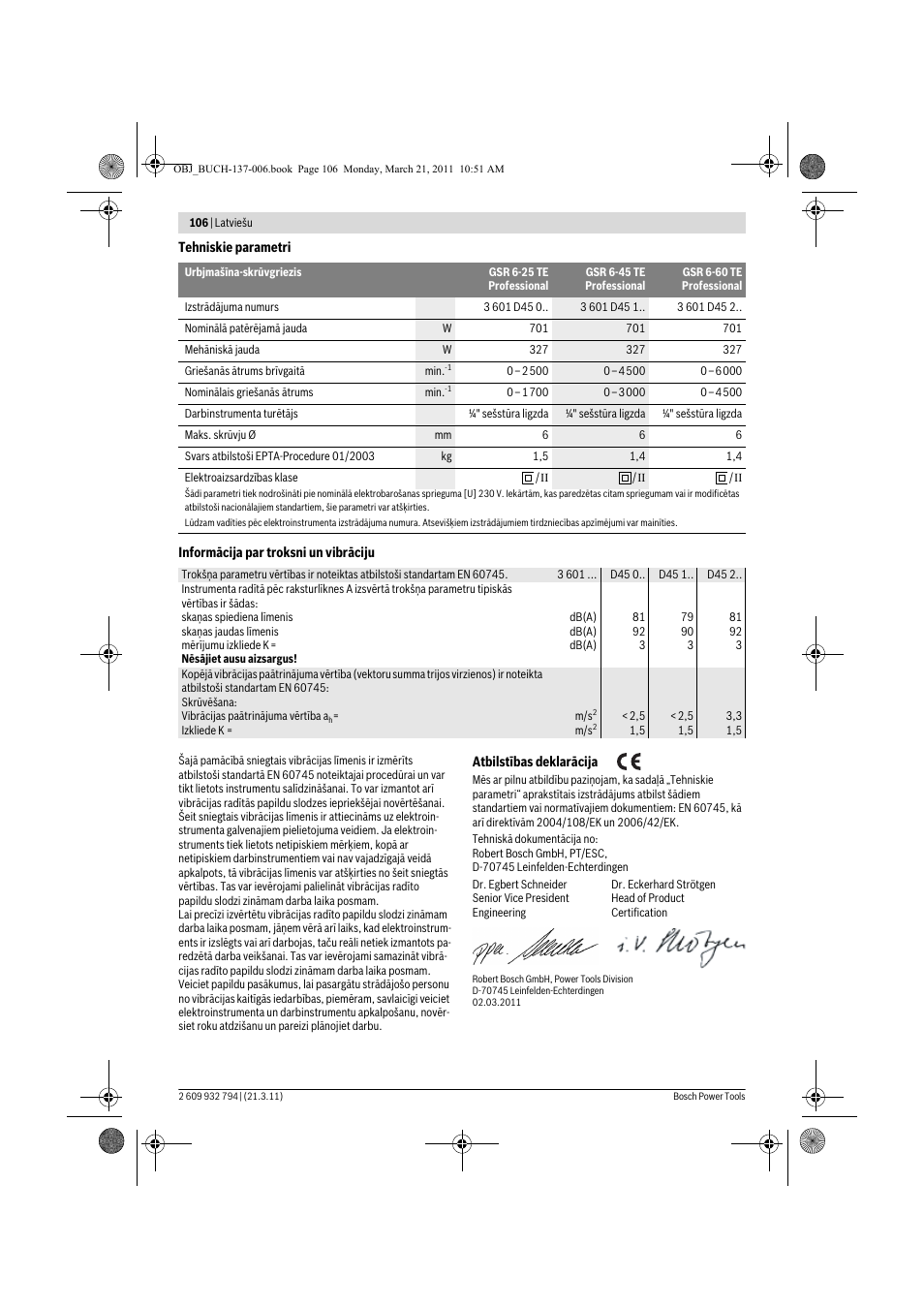 Bosch GSR 6-60 TE Professional User Manual | Page 106 / 119