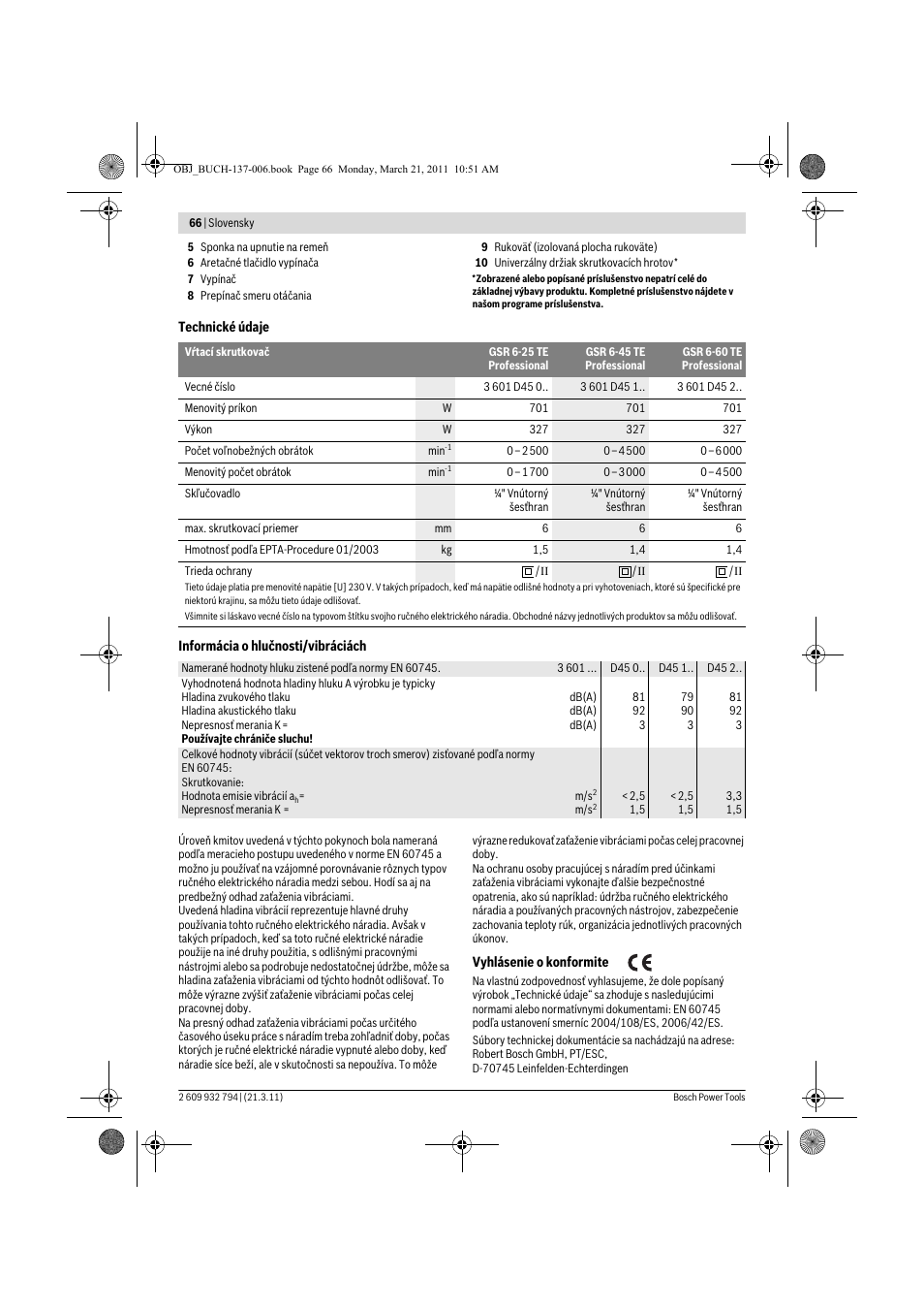 Bosch GSR 6-60 TE Professional User Manual | Page 66 / 119