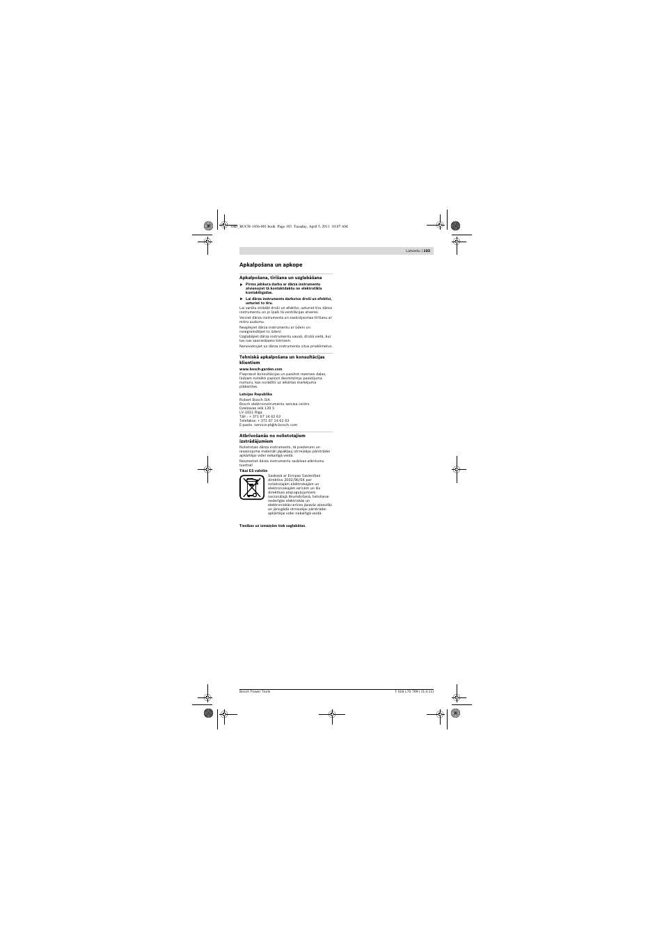 Bosch ALS 25 User Manual | Page 103 / 107