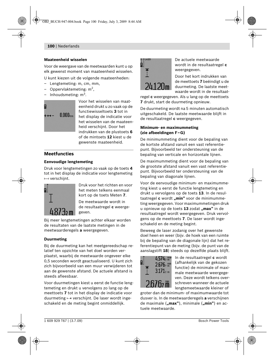Bosch GLM 150 Professional User Manual | Page 100 / 440
