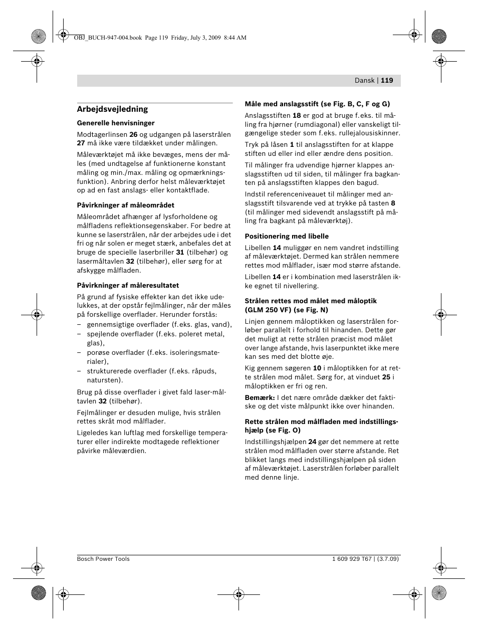 Bosch GLM 150 Professional User Manual | Page 119 / 440
