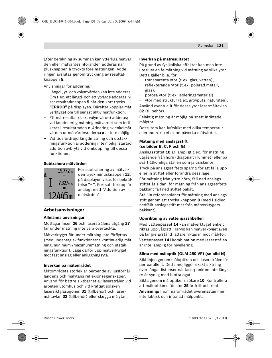 Bosch GLM 150 Professional User Manual | Page 131 / 440