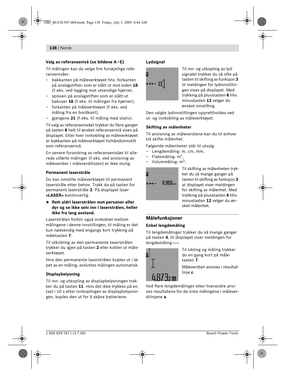 Bosch GLM 150 Professional User Manual | Page 138 / 440