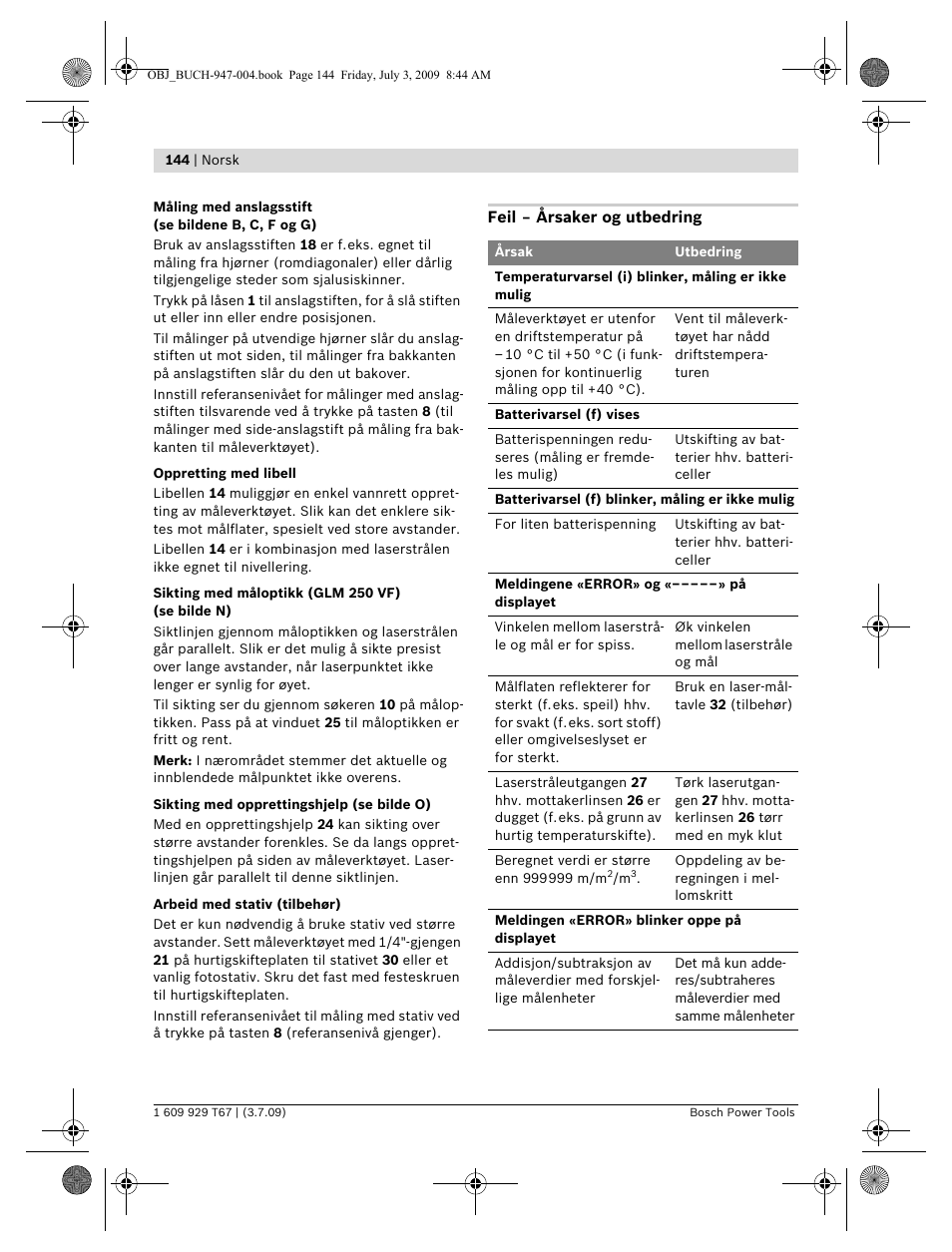 Bosch GLM 150 Professional User Manual | Page 144 / 440