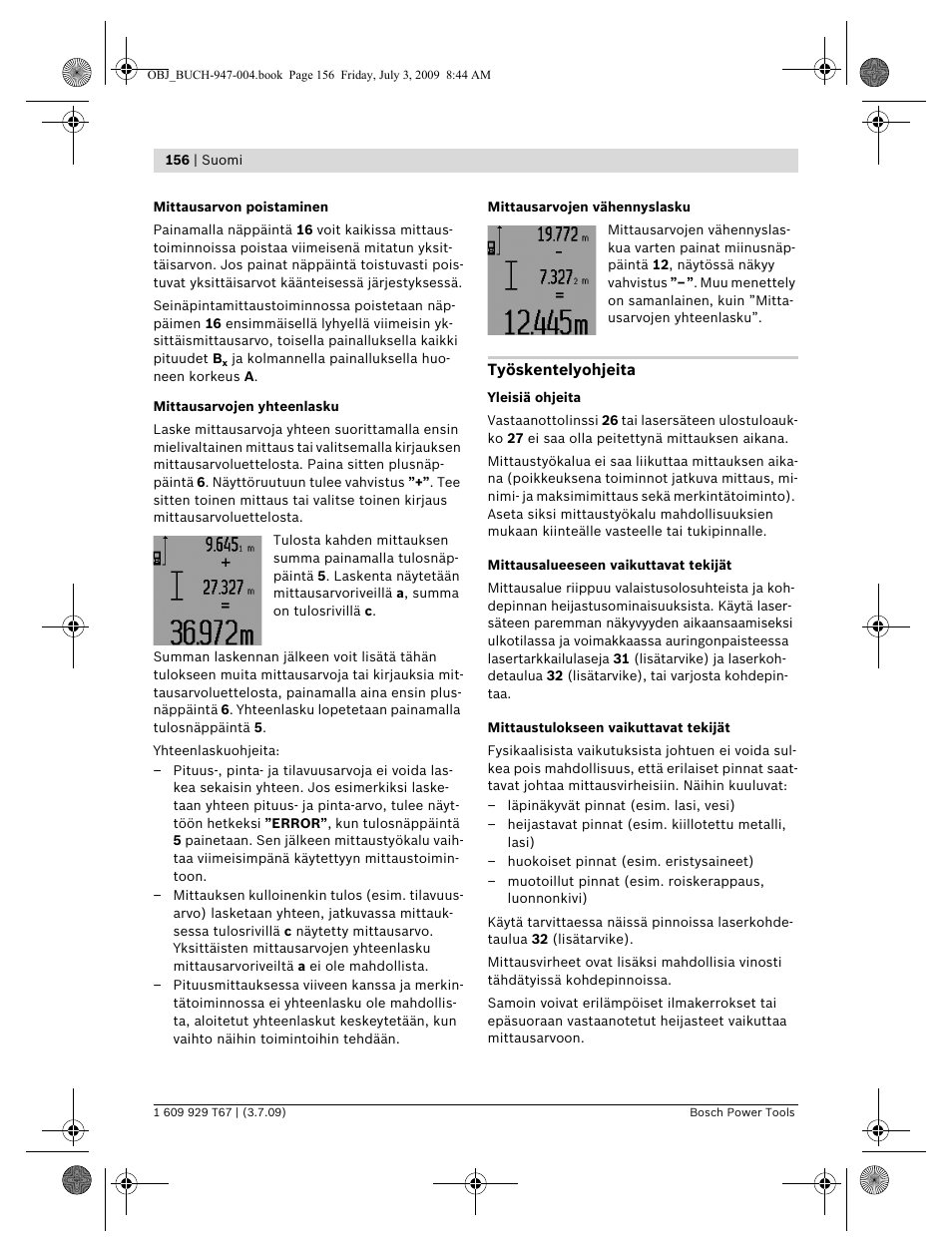 Bosch GLM 150 Professional User Manual | Page 156 / 440