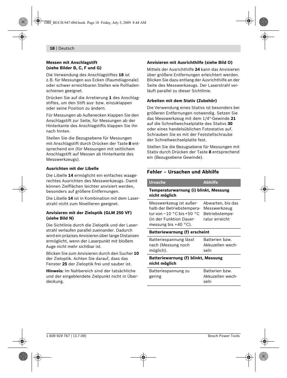 Bosch GLM 150 Professional User Manual | Page 18 / 440
