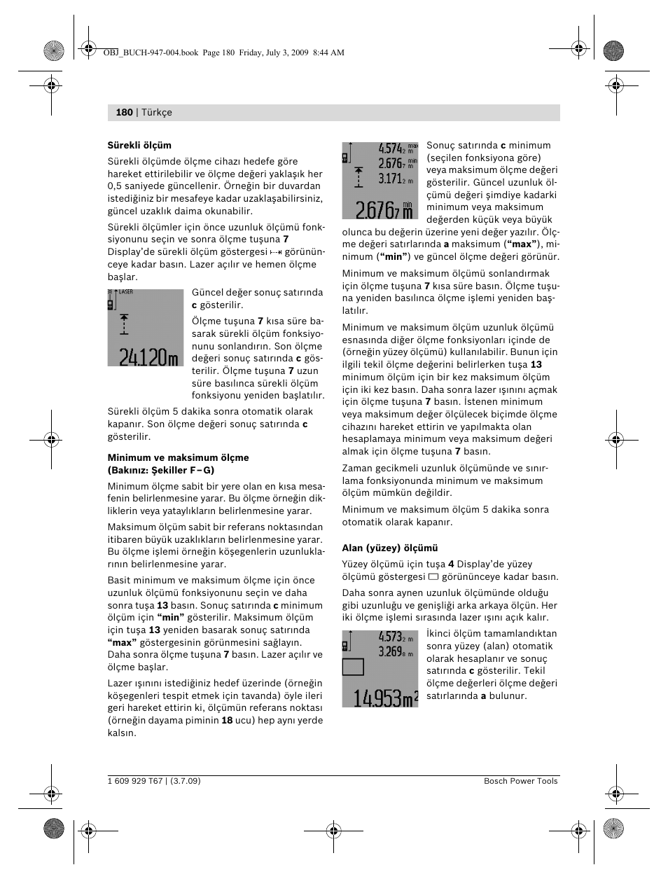 Bosch GLM 150 Professional User Manual | Page 180 / 440