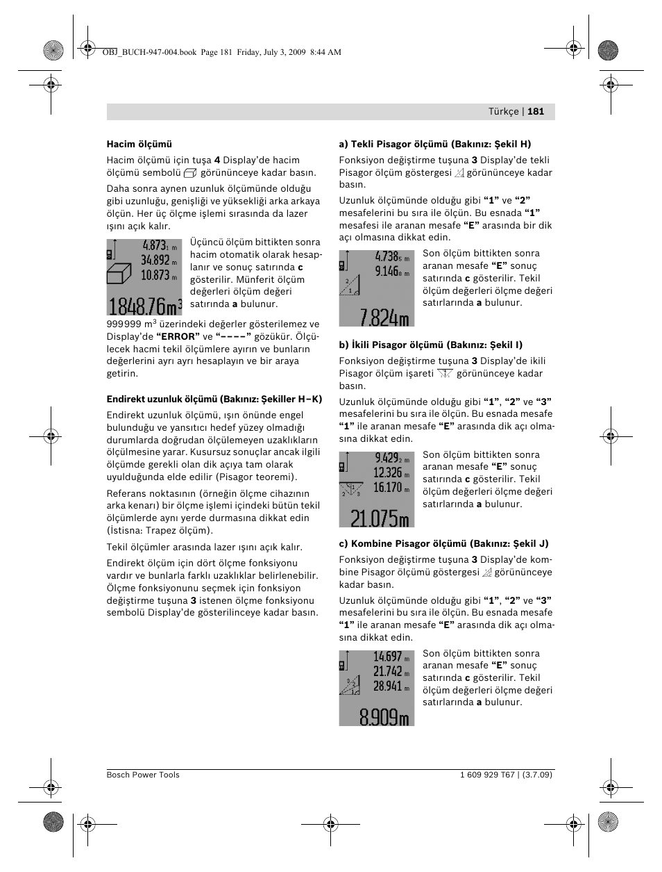 Bosch GLM 150 Professional User Manual | Page 181 / 440