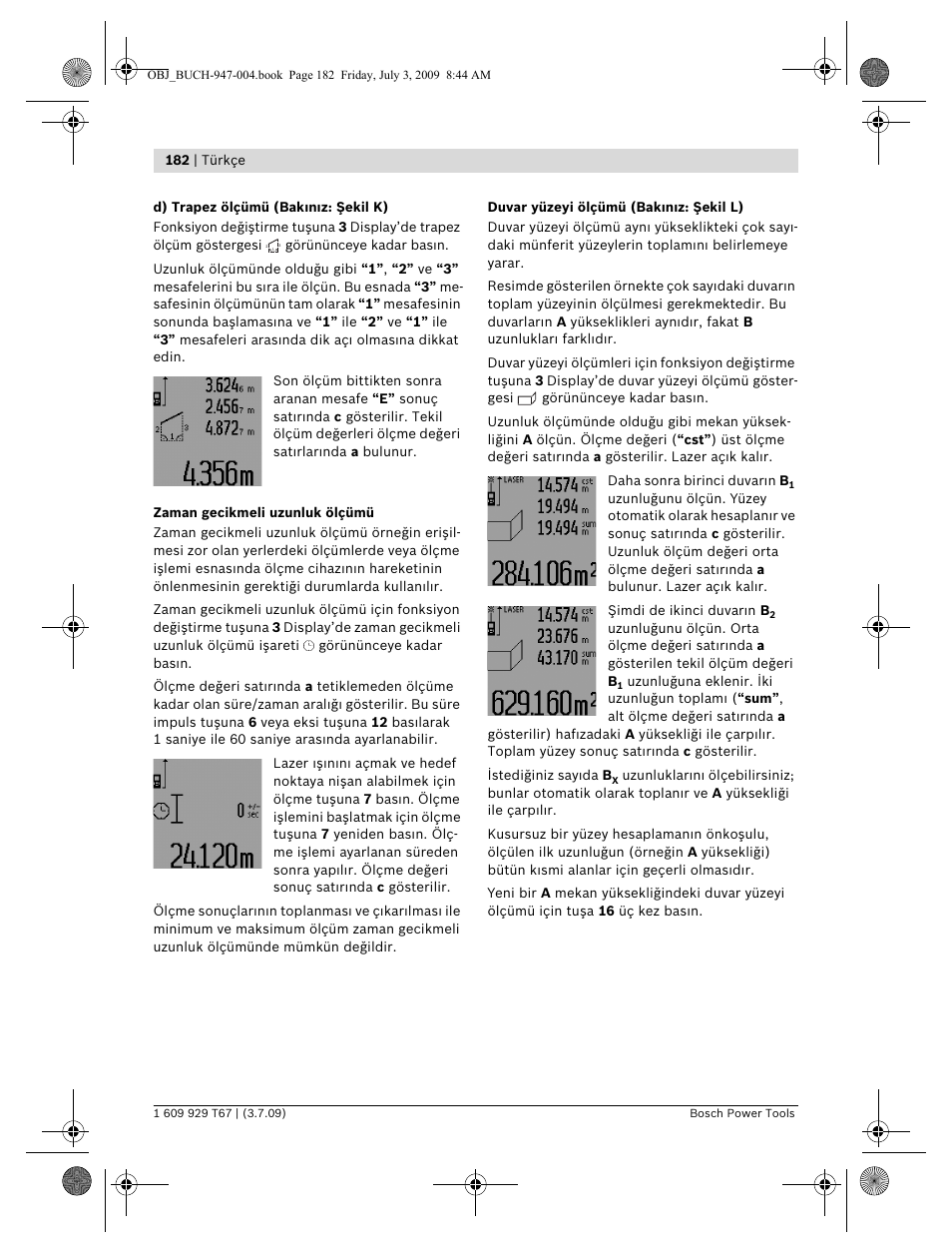 Bosch GLM 150 Professional User Manual | Page 182 / 440