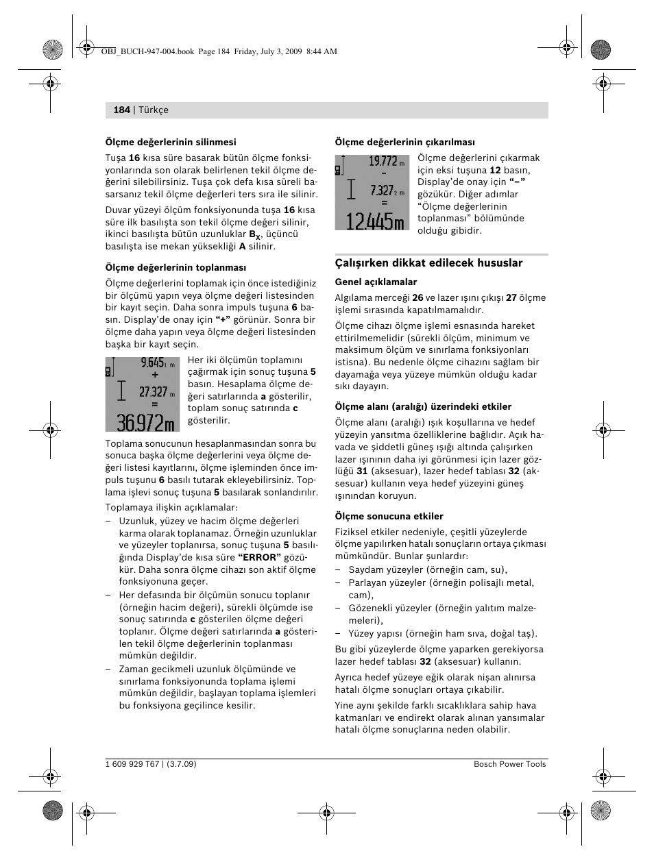 Bosch GLM 150 Professional User Manual | Page 184 / 440
