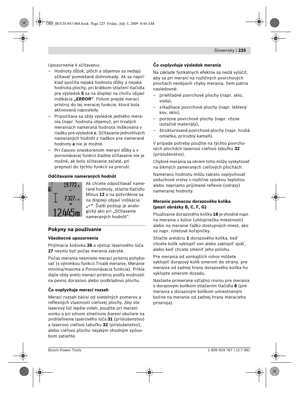 Bosch GLM 150 Professional User Manual | Page 225 / 440