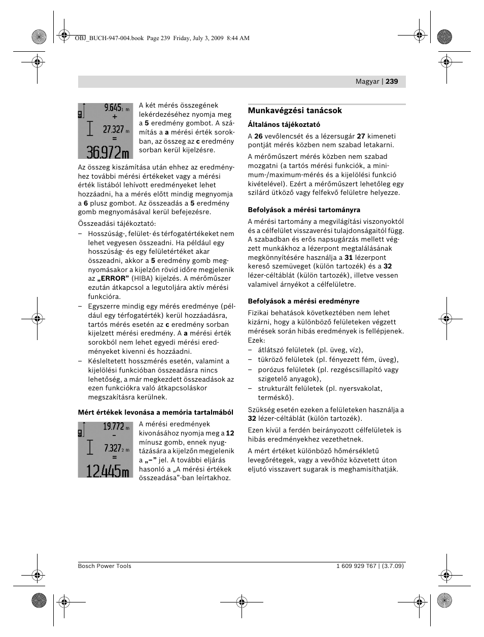 Bosch GLM 150 Professional User Manual | Page 239 / 440