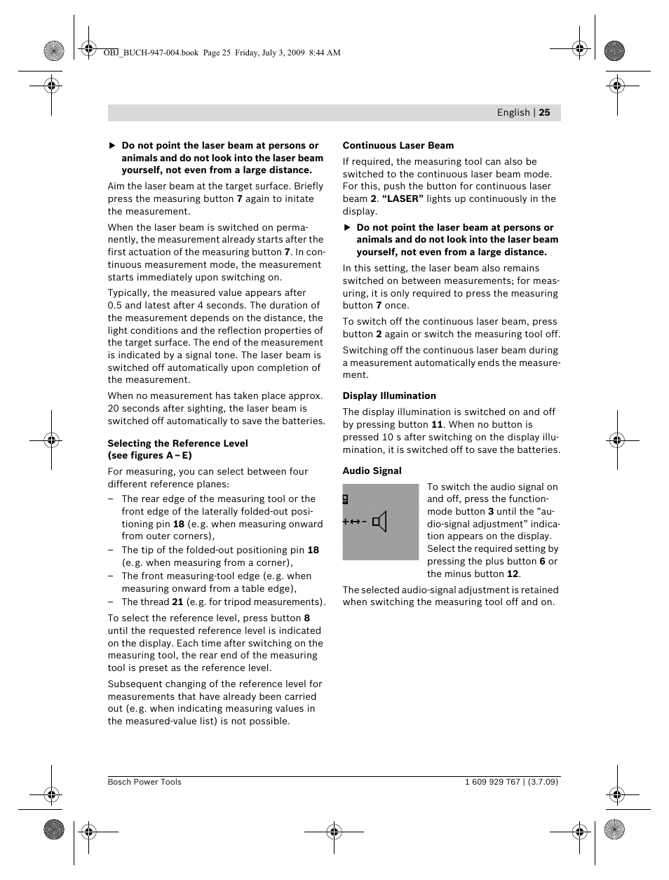 Bosch GLM 150 Professional User Manual | Page 25 / 440